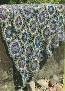 Sunshine and Shade Afghan/Throw CROCHET Pattern INSTRUCTIONS magazine pages - Picture 1 of 3
