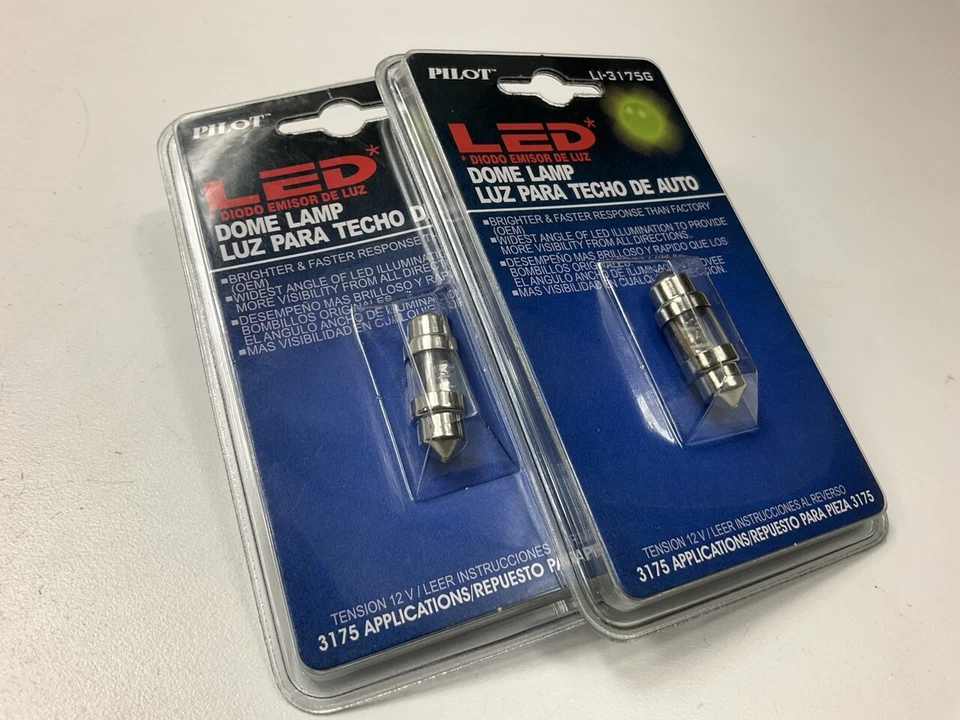 (2) Pilot LI-3175G Bombilla LED Domo Verde, # 3175 Foto 1 de 4