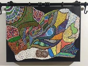 Astratto tecnica mista su tela e acrilico 40x30 cm anonimo - Bild 1 von 12