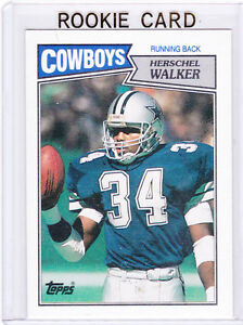 HERSCHEL WALKER ROOKIE CARD 1987 Topps VINTAGE  Dallas Cowboys Football NFL RC!