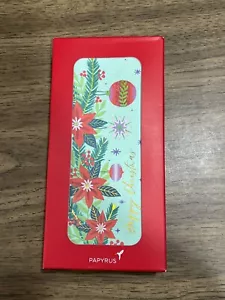 PAPYRUS Happy Christmas Poinsettia Holiday Note 16 Cards Box Set Money Holders - Picture 1 of 2