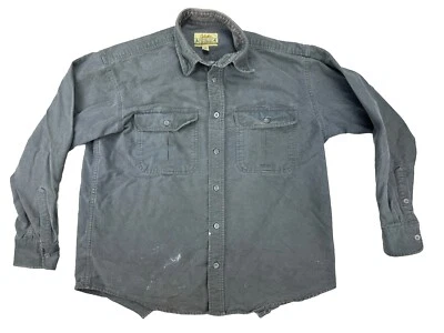 Cabelas Jacket Mens Sz Large DEERSKIN Soft Chamois Heavy Work Distressed VTG 90s - Image 1 of 4