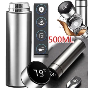 500ml LED Display Vacuum Flask Thermos Coffee Cup Insulated Tea Bottle Water Mug - Picture 1 of 6