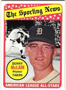 1969 Topps - The Sporting News All Star Selection Denny McLain #433 - Imagen 1 de 2