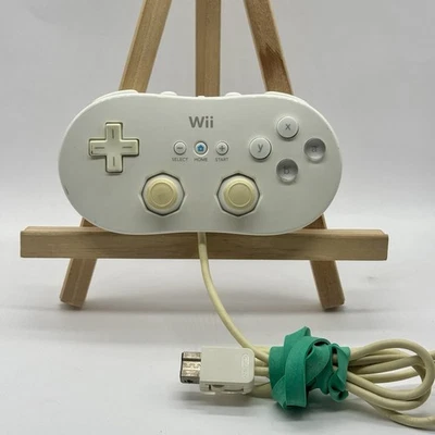 NINTENDO WII - GAMEPAD CLASSIC BIANCO - ORIGINALE, testato JOYSTICK - Immagine 1 di 4