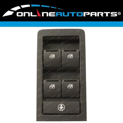 Black Master Window Switch for Commodore Statesman 2002-2006 Sedan VY VZ WK WL - Image 1 of 4