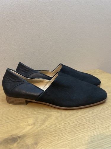Scarpe basse mocassini Clarks Cushion Plus tono puro nero in pelle combinata donna 7 M