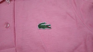 Polo da golf vintage anni 80 nuova Izod Lacoste JG rosa giovanile grande rosa Preppy Yuppy - Foto 1 di 7