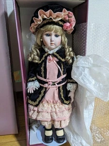 Cara Larga Jumeau Henri Muñeca Muñeca Ojos Azules Henri Muñeca Vestido Rubio #PGK5T5 - Imagen 1 de 16
