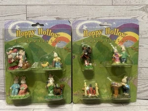 2 Pkg Hoppy Hollow Collectibles Coordinating Accessories Bunny Rabbits Easter - Picture 1 of 12