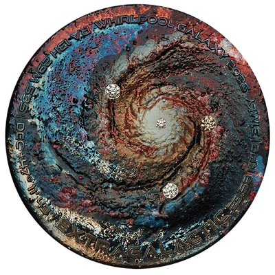 2025 Australia Extragalactic 5 oz Silver Patinaed Coin w/Diamond Inserts - Image 1 of 4