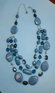 Vintage DESIGNER JEWELRY ~ Signed ROBERT ROSE Turquoise BEADED NECKLACE 21” - Picture 1 of 3