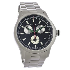 Reloj cronógrafo de cuarzo suizo con esfera negra Gucci 126 G-Timeless para hombre YA126267 - Imagen 1 de 4