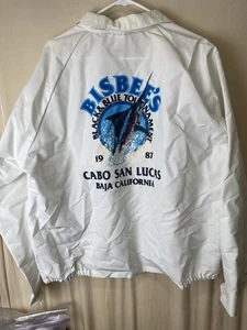 VTG 87 BISBEE'S SCHWARZ UND BLAU MARLIN TURNIER CABO SAN LUCAS LEICHTE JACKE 2XL - Bild 1 von 16
