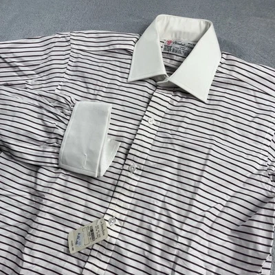 TURNBULL & ASSER Striped Cotton Long Sleeve Dress Shirt England Mens 14.5/37 NWT - Image 1 of 4