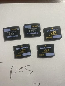 Lot Of 5 Olympus Xd Cards - Picture 1 of 2