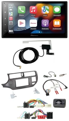 Pioneer Lenkrad USB Bluetooth DAB 2DIN Autoradio für Kia Rio 11-15 UB anthrazit - Bild 1 von 4