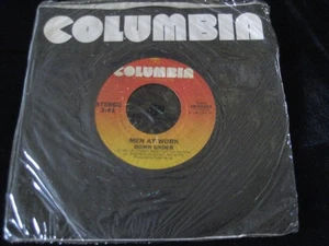 MEN AT WORK - Down Under - Crazy - Vinyl 45RPM 7" 1982 Columbia Records 38-03303 - Picture 1 of 3