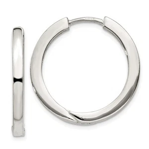 Sterling Silber 2,5 x 25 mm Klapp Creolen - Bild 1 von 5