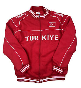 Vintage Turkey Red Jacket Sweater Turkiye Official Medium For Men