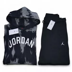 Air Jordan Men's 2 Piece Sweatsuit Matching Tracksuit Outfit MVP Hoodie Joggers - Picture 1 of 13