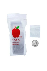 MINI ZIP LOCK BAGS 1.5" x 1.5" Available in Clear & 8 Colors + Ships FREE! - Picture 1 of 4