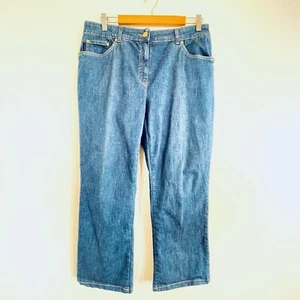 Jobis Size 12 14 VINTAGE Blue Denim Straight Leg Jeans  Designer - Picture 1 of 16