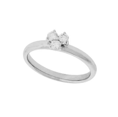 Tiffany & Co Aria Diamond 3 Stone Ring In Platinum Size 5.75 - Image 1 of 4