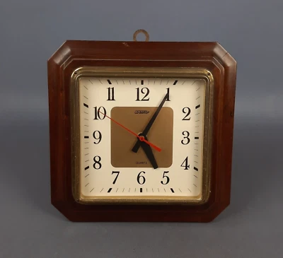 Orologio da parete Gastor Quartz legno ottone collezione vintage anni ‘60 - Immagine 1 di 4