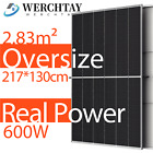 Oversized 600W Solar Panel System Mono Module Caravan Roof Home Charging Battery