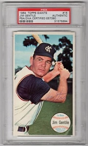 1964 Topps Giants Signed Autograph #15 Jim Gentile PSA DNA - Picture 1 of 1