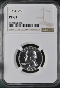 1954 Washington 25¢ NGC PF 67 - Picture 1 of 2