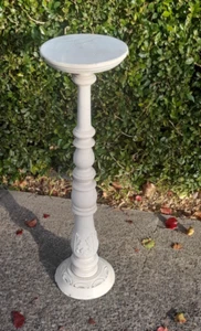 Solid Mahogany Wood Carved Plant Stand / Flower Stand Vintage Shabby Chic Style - Picture 1 of 9