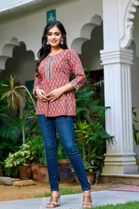 Women's Short Kurta Tunic Top - Large (Free shipping on orders $25+) - Picture 1 of 6