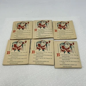 6 Vtg The Night Before Xmas Clement Moore 1976 Scholastic Mini Fold Out Booklet - Picture 1 of 5
