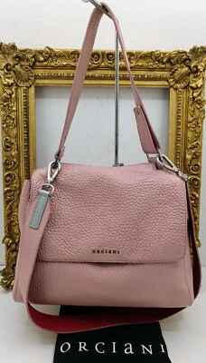 ORCIANI SVEVA SOFT MEDIUM HAMMERED LEATHER Pink with Shoulder Strap Full Set - Image 1 of 4