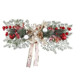 Artificial Christmas Swag for Front Door Winter Christmas Wreath Xmas Door  - Picture 1 of 8