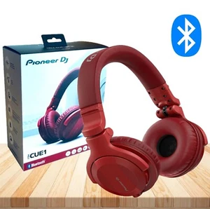 Pioneer DJ Bluetooth Wireless Headphones 40mm Drivers 30 Hours Red HDJ-CUE1 BT-R - Picture 1 of 4
