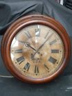 ANSONIA USA 25.6 inches Round Wall Clock Spring driven Pendulum Clock Vintage