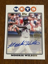 2023 Topps Archives MOOKIE WILSON 1983 ON-CARD AUTO #08FF-MW New York Mets