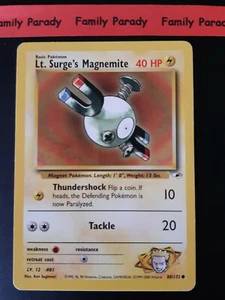 Lt. Surge's Magnemite 40Hp 80/132 Carta Pokemon Gym Heroes Wizards Inglés - Imagen 1 de 2