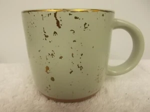 Hearth & Hand Magnolia Green & Gold Speckled Stoneware Coffee Tea Cup Mug - Picture 1 of 6