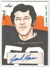 Jack Ham 2013 LEAF MASTERWORK NFL AUTOGRAPH 1/1 SKETCH CARD Steelers HOF AUTO