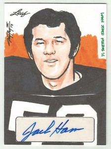 Jack Ham 2013 LEAF MASTERWORK NFL AUTOGRAPH 1/1 SKETCH CARD Steelers HOF AUTO