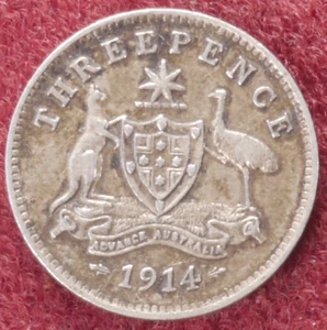 Australia Threepence 1914 (L) (E3101) - Imagen 1 de 2