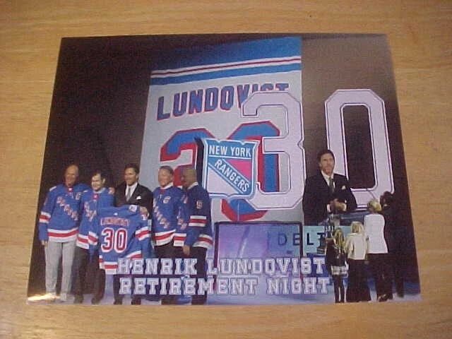Henrik Lundqvist Rangers retira su foto a color #30 8x10 ENVÍO GRATUITO 3/MÁS Foto 1 de 1