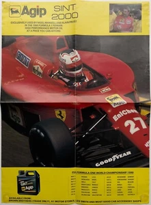Póster Agip Ferrari Fórmula 1 Nigel Mansell 1990 - Imagen 1 de 3