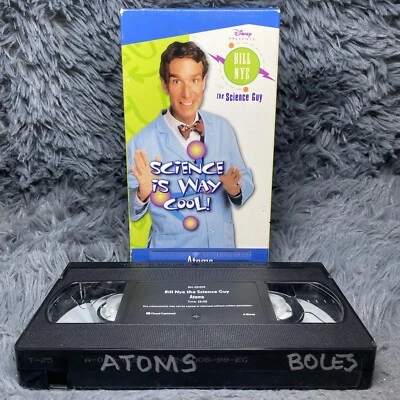 Bill Nye The Science Guy Atoms VHS Tape Disney Science Is Way Cool Education Foto 1 de 4
