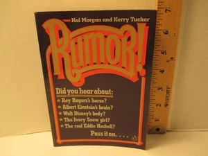 humor / trivia book RUMOR! by HAL MORGAN & KERRY TUCKER 1984 pb Penguin - Imagen 1 de 8