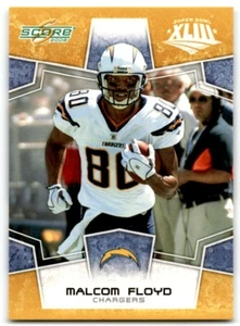 2008 Score Super Bowl Gold Version Malcom Floyd San Diego Chargers #266 800 - Picture 1 of 2